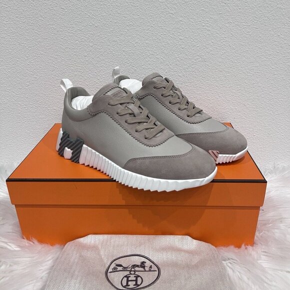 Hermes BOUNCING Day Flex Day Impulse Happy Sneaker Beige Esquisse 37 RECEIPT - Picture 10 of 12